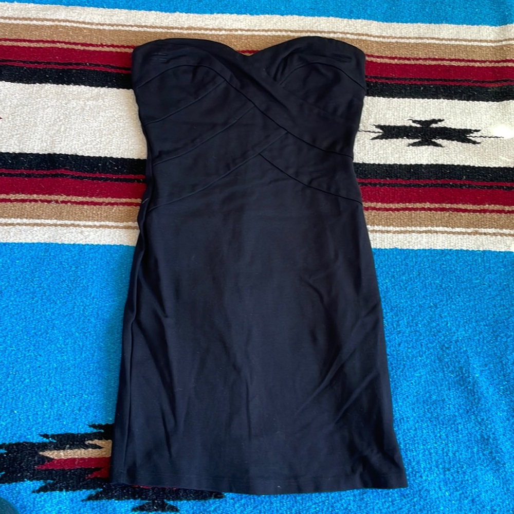 Strapless Black Mini Dress
